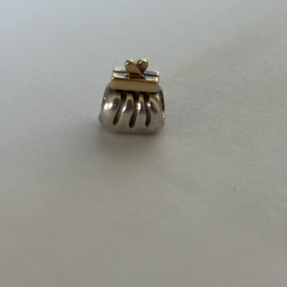 Pandora Silver and Gold Purse Charm Bead
